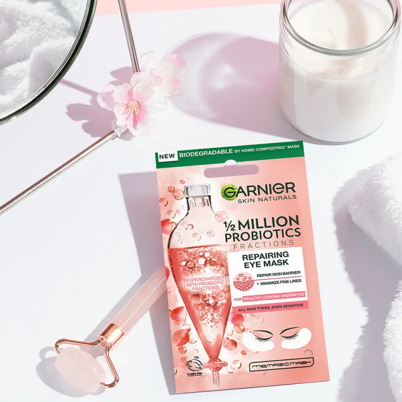 Skin Naturals Regeneráló textilmaszk szemkörnyékre 1/2 millió probiotikummal (6 g)