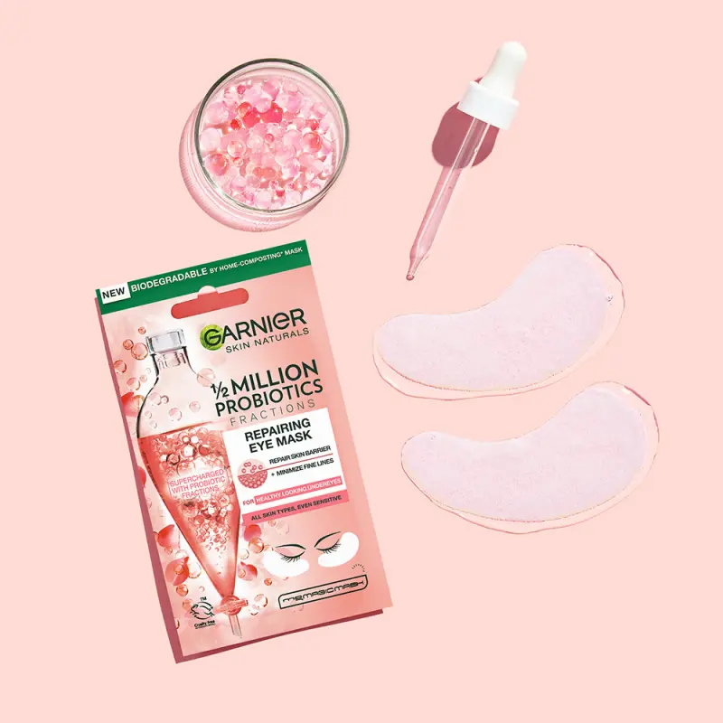 Skin Naturals Regeneráló textilmaszk szemkörnyékre 1/2 millió probiotikummal (6 g)