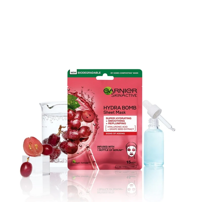 Skin Naturals textilmaszk szőlőmagkivonattal (28 g)