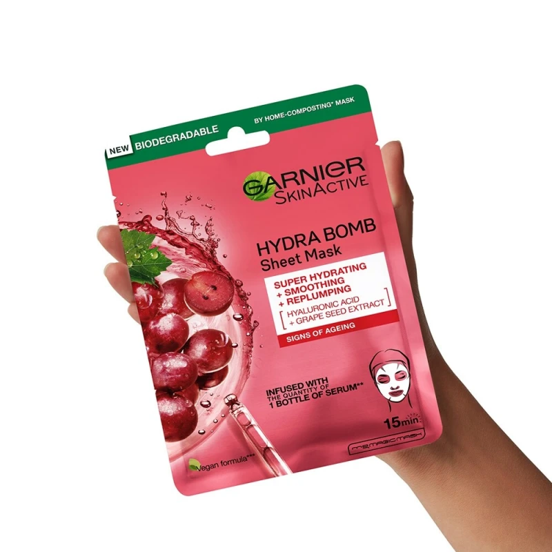 Skin Naturals textilmaszk szőlőmagkivonattal (28 g)