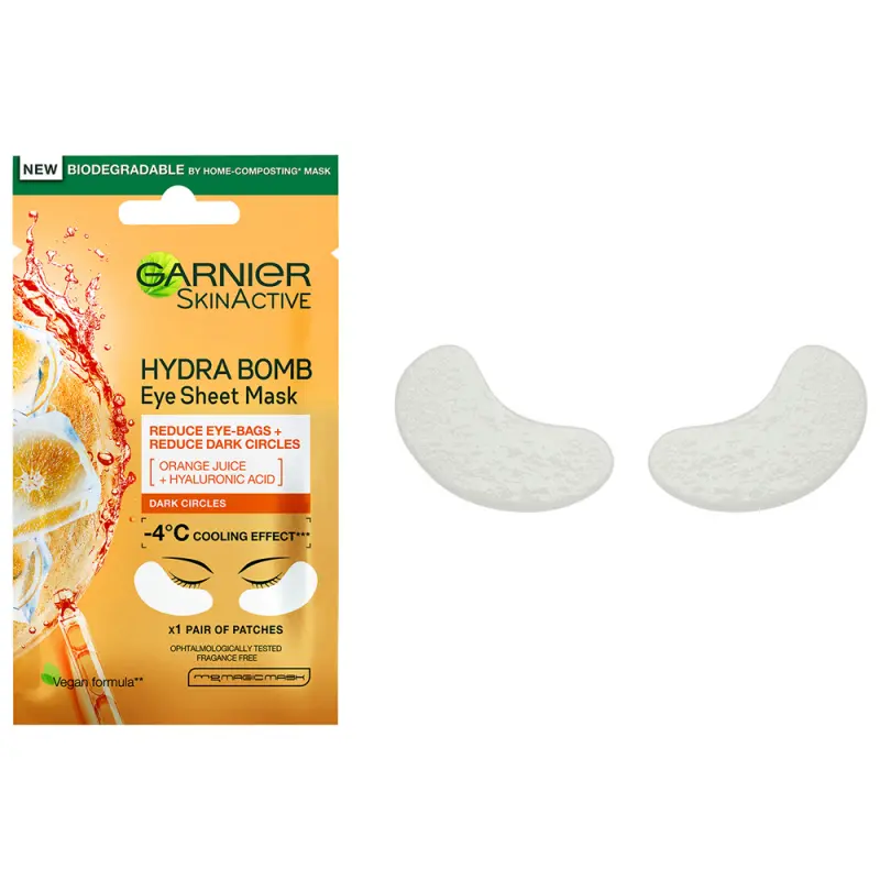 Skin Naturals Tissue Mask Moisture+ Energizáló Textil Maszk Szemkörnyékre 6 g