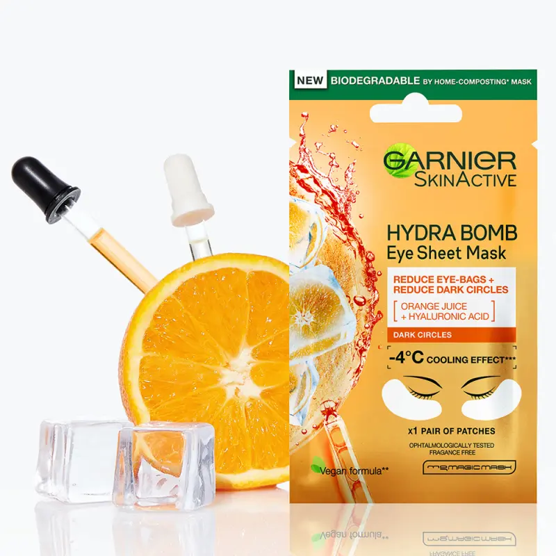 Skin Naturals Tissue Mask Moisture+ Energizáló Textil Maszk Szemkörnyékre 6 g