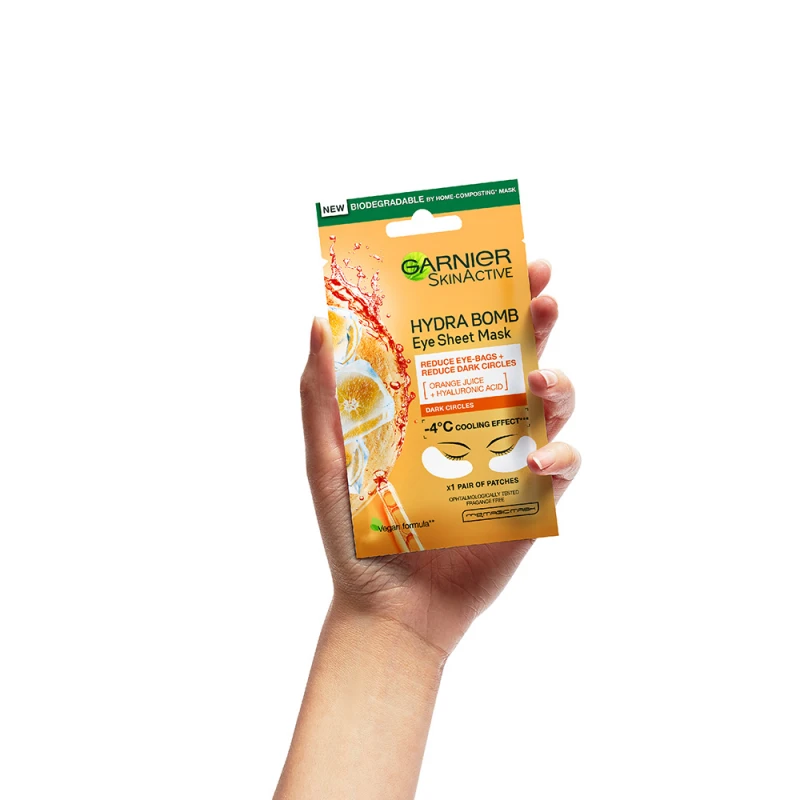 Skin Naturals Tissue Mask Moisture+ Energizáló Textil Maszk Szemkörnyékre 6 g