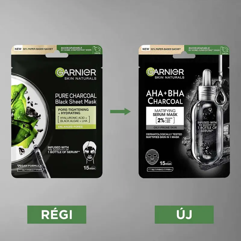 Skin Naturals Tisztító És Hidratáló Textil Maszk Tág Pórusokra 28 g