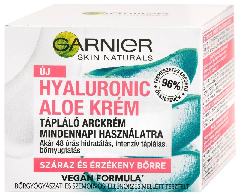 Skin Naturals Hyaluronic Aloe krém 50 ml száraz és érzékeny bőrre