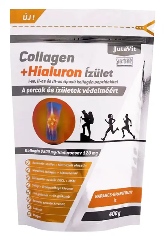 JUTAVIT Collagen-Hialuron Ízület Narancs-Grapefruit (400 g)