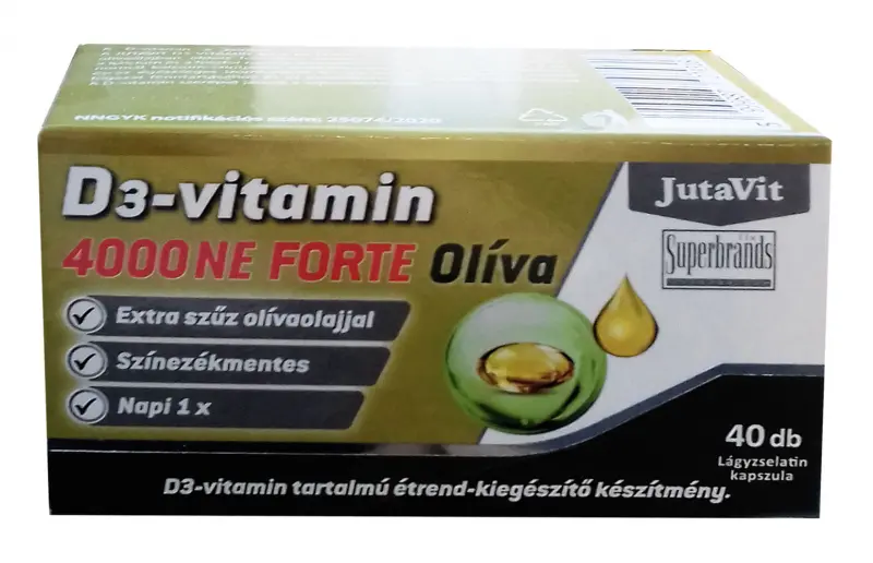 JUTAVIT D3-Vitamin 4000Ne Forte Oliva Kapszula (40 db)