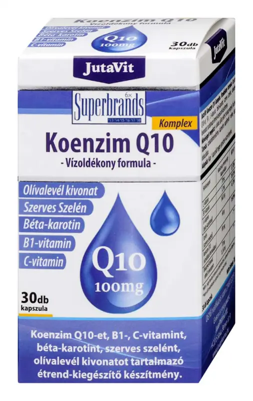 JUTAVIT Koenzim Q10 100 mg Vízoldékony Kapszula 30 db