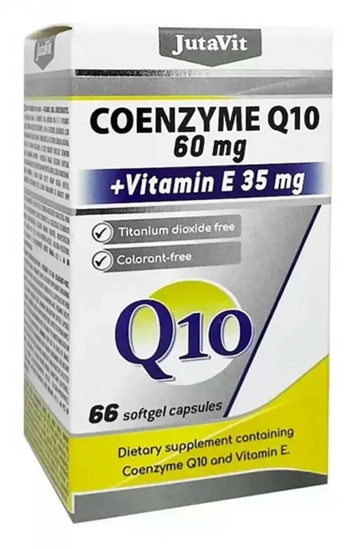 JUTAVIT Koenzim Q10 60 mg + E-Vitamin Tabletta 66 db
