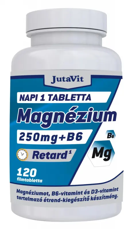 JUTAVIT Magnézium(250mg) retard+B6+D3 tabletta 120 db