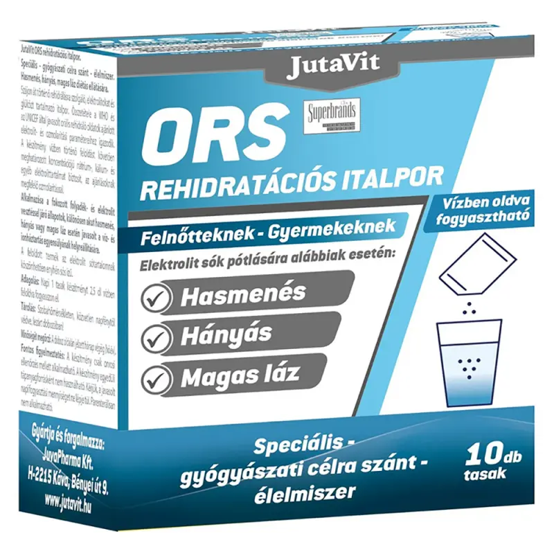 JUTAVIT ORS Rehidratációs Italpor 10 db JUTAVIT ORS Rehidratációs Italpor 10 db