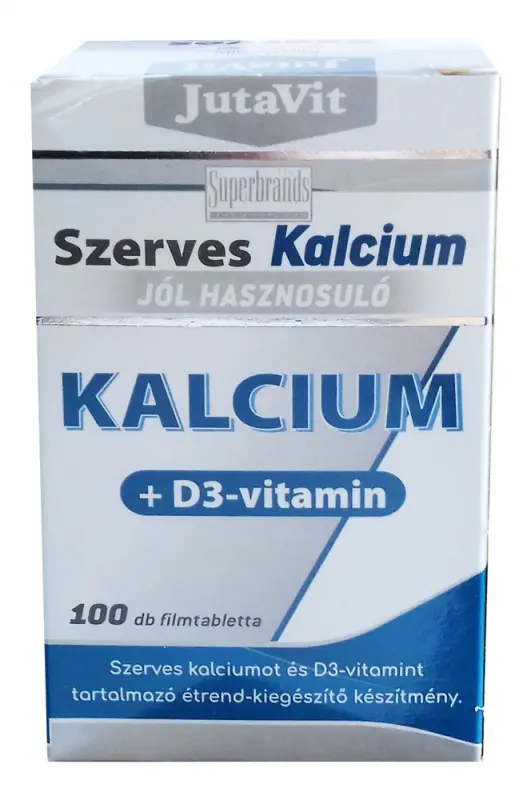 JUTAVIT Szerves Kálcium 350 mg + D3-Vitamin Filmtabletta (100 db)