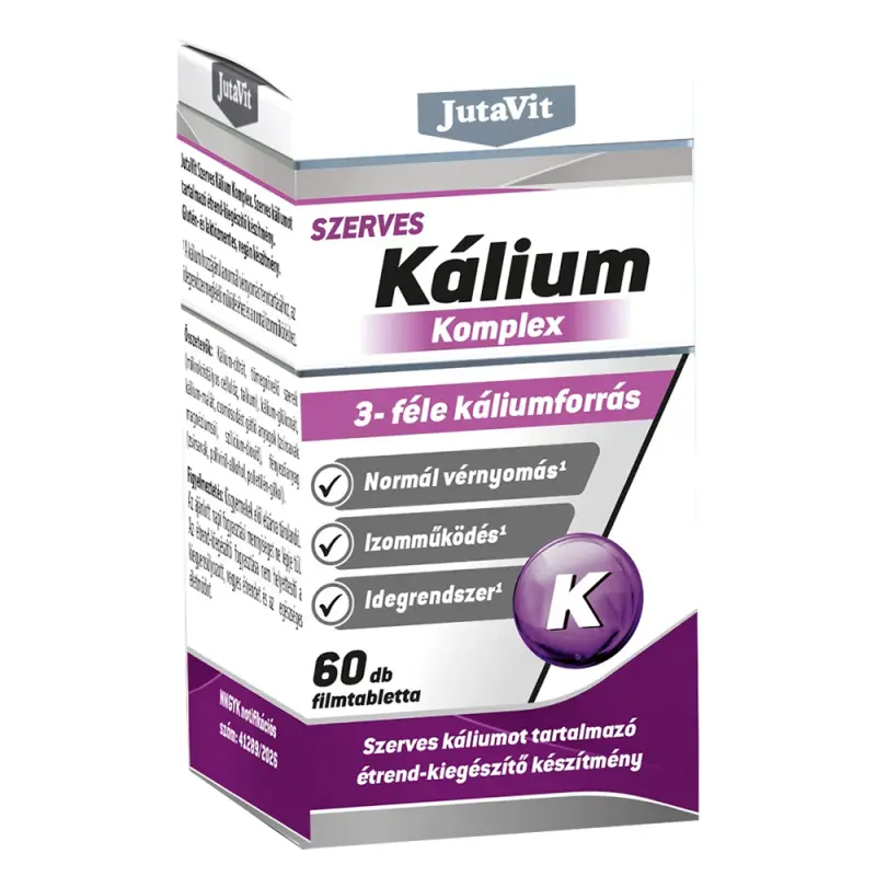 JUTAVIT Szerves Kálium Komplex kapszula 60 db JUTAVIT Szerves Kálium Komplex kapszula 60 db
