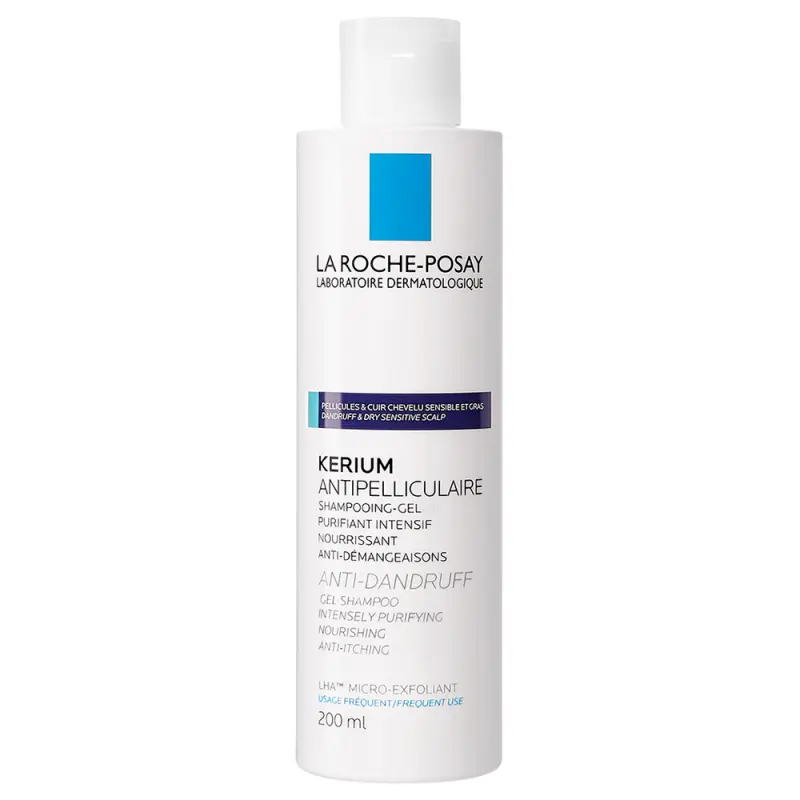 LA ROCHE-POSAY Kerium Mikro-hámlasztó hatású korpásodás elleni gél-sampon zsíros hajra 200 ml LA ROCHE-POSAY Kerium Mikro-hámlasztó hatású korpásodás elleni gél-sampon zsíros hajra 200 ml