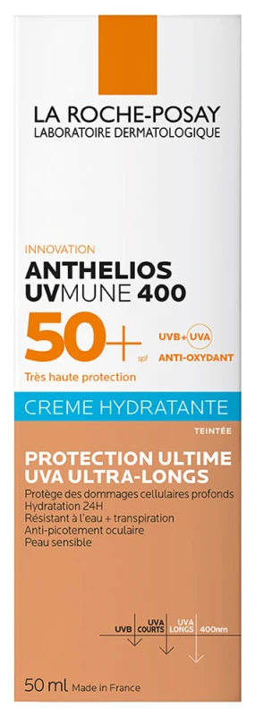 Anthelios UVMUNE 400 Napvédő krém Színezett SPF50+ (50 ml)