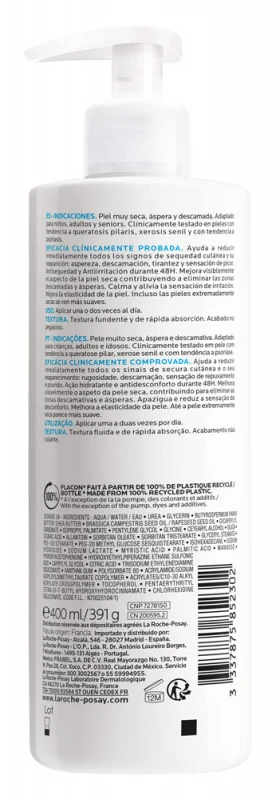 Lipikar 10% UREA testápoló tej 400 ml