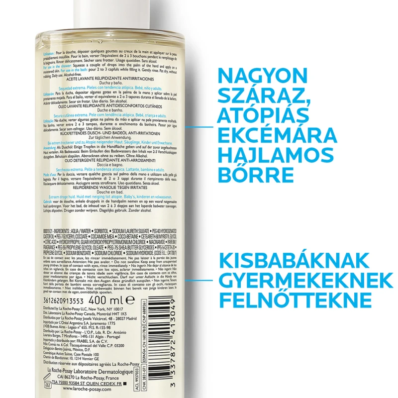 Lipikar Tusfürdő Olaj AP+ 750 ml