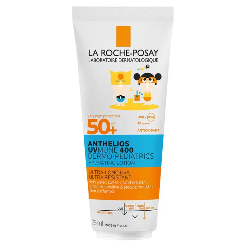LA ROCHE-POSAY Anthelios UVMune 400 Dermo-Pediatrics Hidratáló napvédő tej SPF 50+ gyereknek 75 ml LA ROCHE-POSAY Anthelios UVMune 400 Dermo-Pediatrics Hidratáló napvédő tej SPF 50+ gyereknek 75 ml