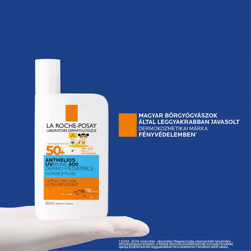Anthelios UVMUNE 400 Dermo-Pediatrics Napvédő fluid SPF50+ gyermekeknek 50 ml