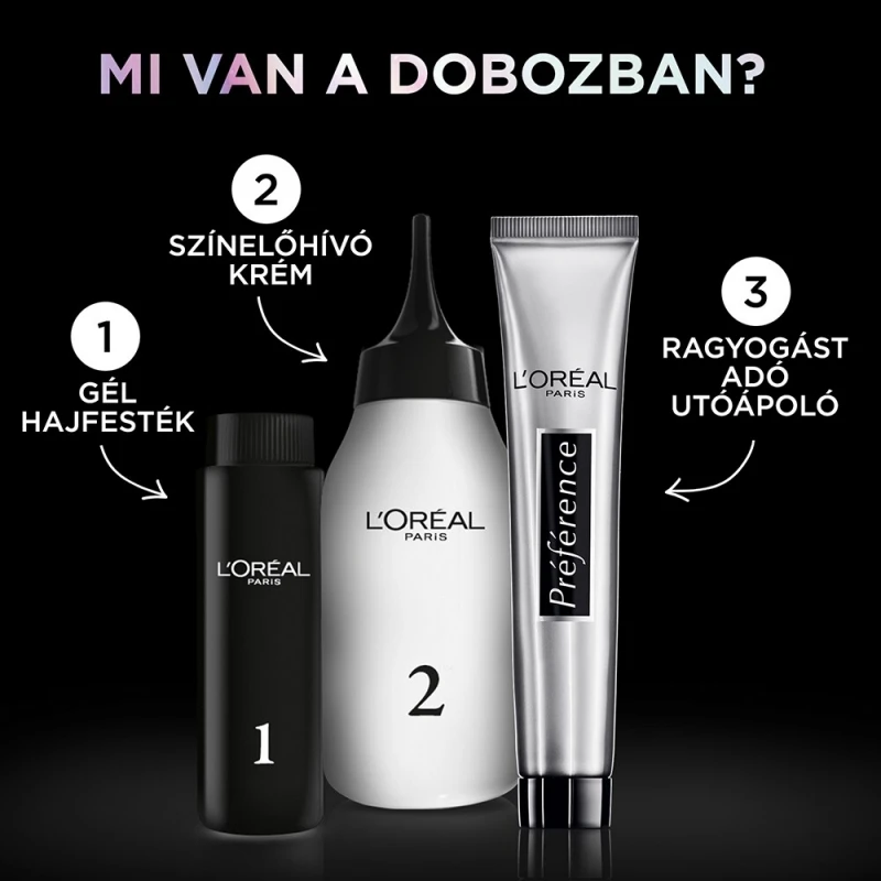 Préférence Vivid Colors Tartós hajfesték 9.112 Camden Town - Smokey Grey, 60+90+54 ml