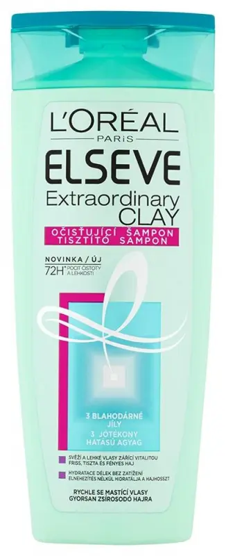 Elseve Extraordinary Clay tisztító sampon gyorsan zsírosodó hajra 250 ml