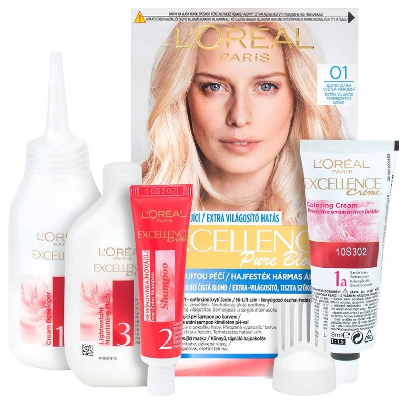 Excellence krémes, tartós hajfesték 01 extra világos természetes szőke (176 ml)