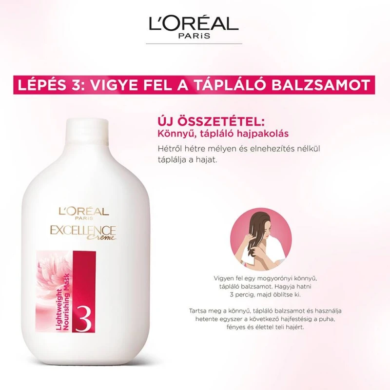 Excellence krémes, tartós hajfesték 4.02 irizáló barna (192 ml)
