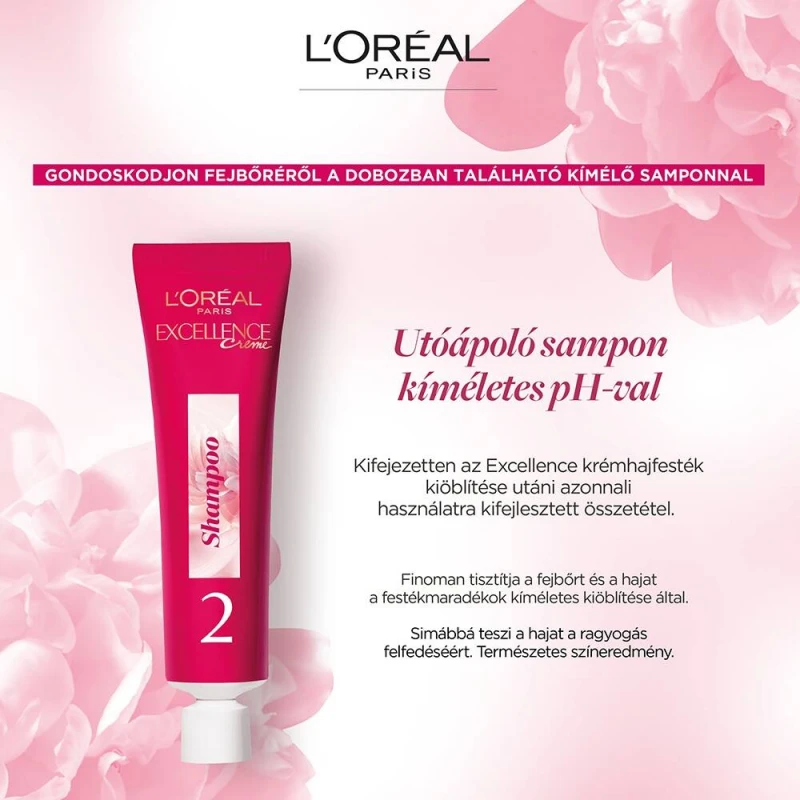 Excellence krémes, tartós hajfesték 7.1 hamvasszőke (176 ml)
