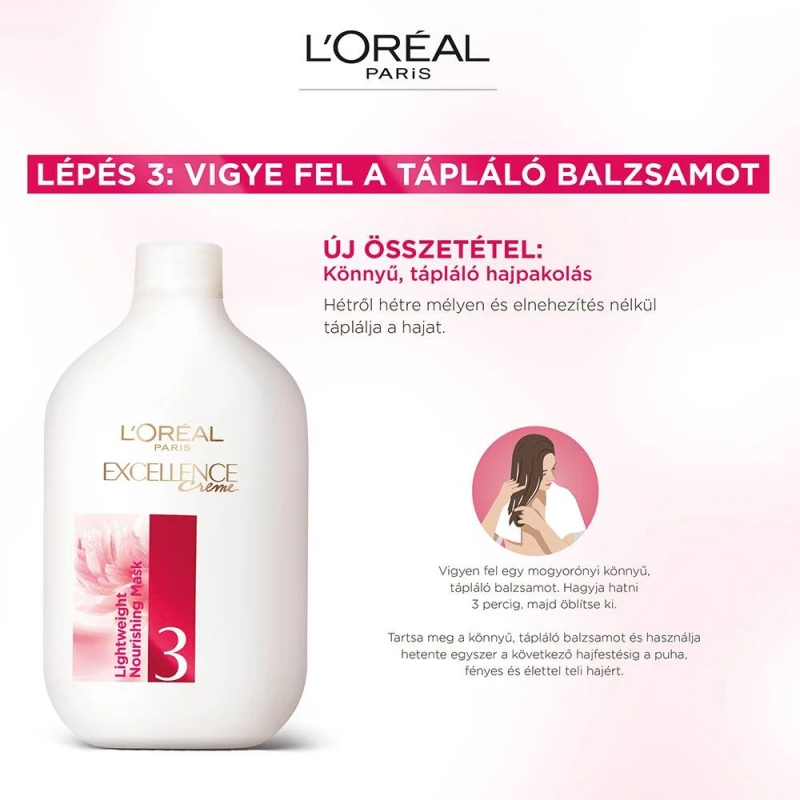 Excellence krémes, tartós hajfesték 8.1 világos hamvasszőke (176 ml)