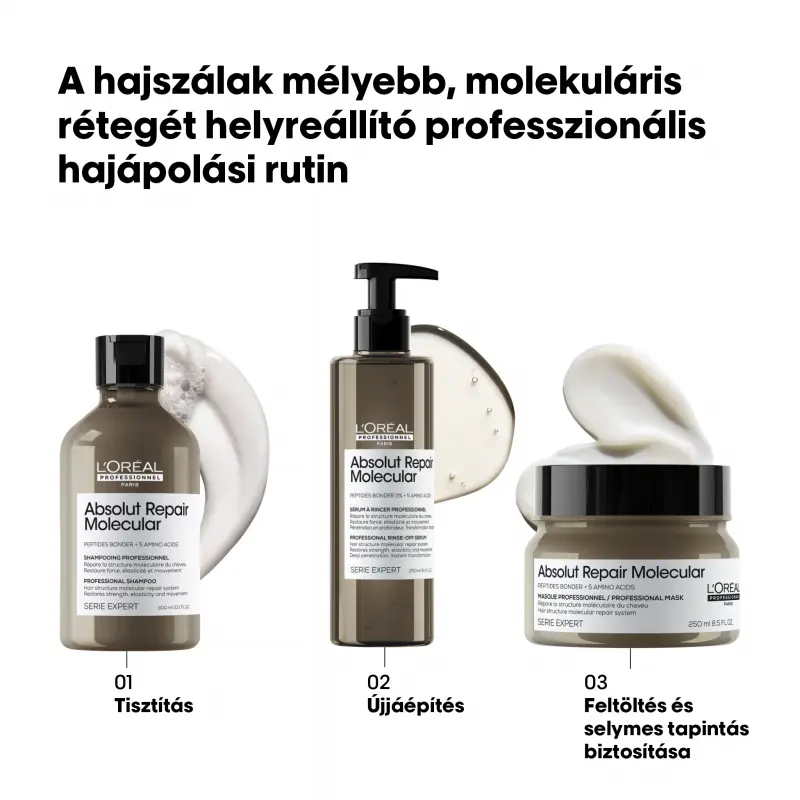 Absolut Repair Molecular koncentrált pakolás sérült hajra 150 ml