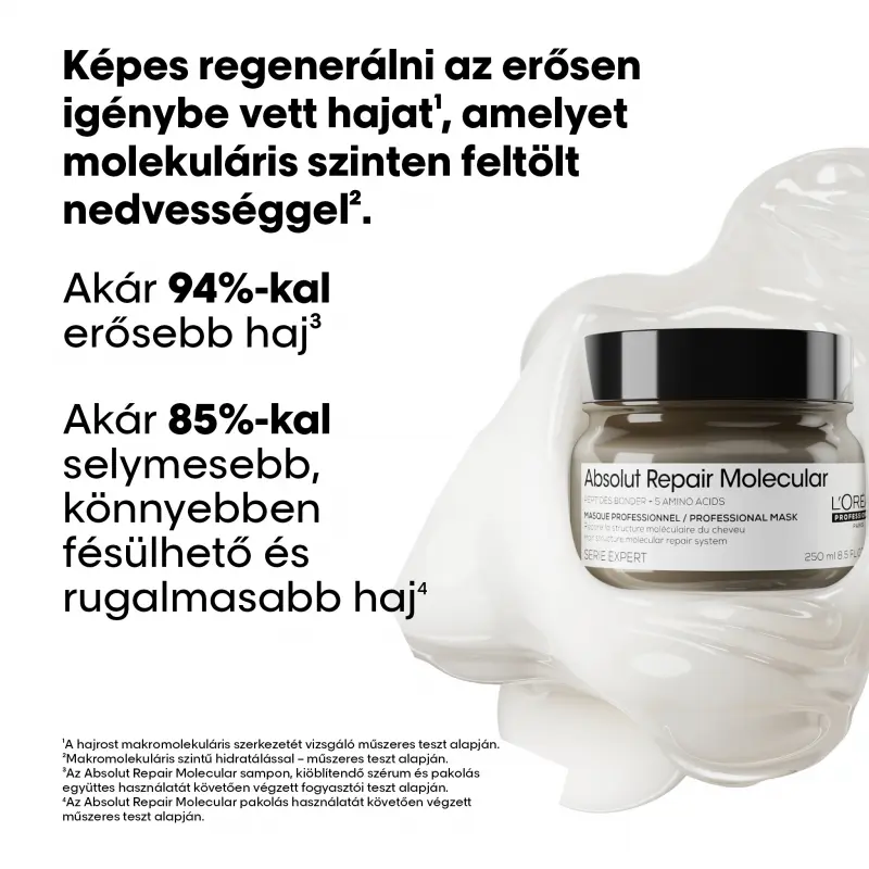 Absolut Repair Molecular koncentrált pakolás sérült hajra 250 ml