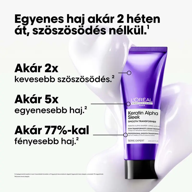 Keratin Alpha Sleek professzionális hajegyenesítő kezelés minden hajtípusra 200 ml