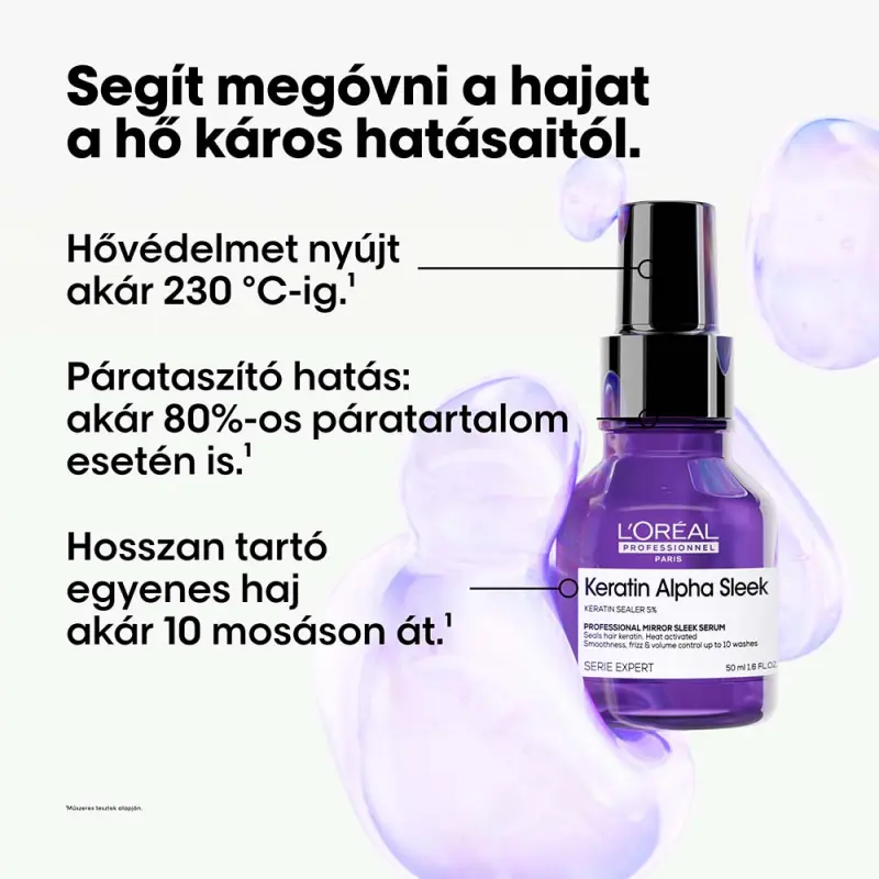 Keratin Alpha Sleek Tükörsimaságot biztosító szérum 50 ml