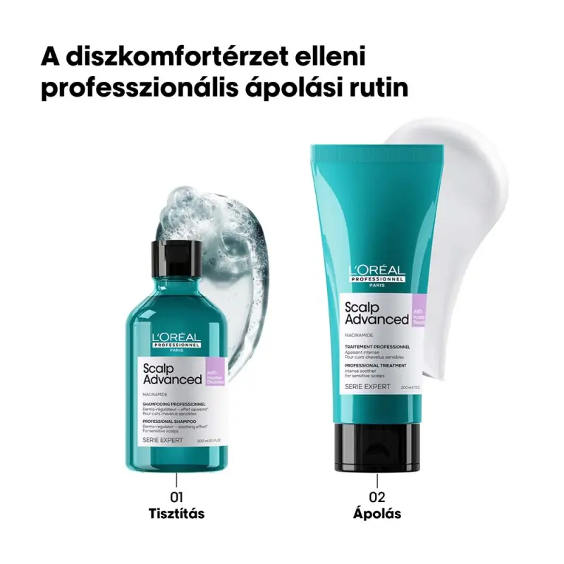 Scalp Advanced Anti-Discomfort Dermo-regulator fejbőrállapot szabályozó sampon UTÁNTÖLTŐ (500 ml)