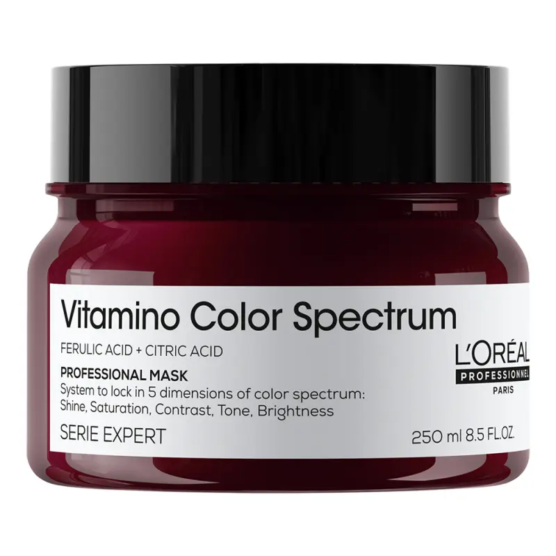 L'ORÉAL PROFESSIONNEL Vitamino Color Spectrum Hidratáló hatású kiöblítendő pakolás festett hajra, amely intenzíven hidratálja a hajrostokat 250 ml L'ORÉAL PROFESSIONNEL Vitamino Color Spectrum Hidratáló hatású kiöblítendő pakolás festett hajra, amely intenzíven hidratálja a hajrostokat 250 ml