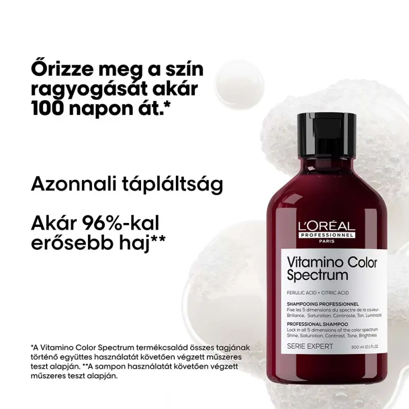 Vitamino Color Spectrum Ultrahatékony ápoló sampon festett hajra, amely megtisztítja a hajrostokat 300 ml