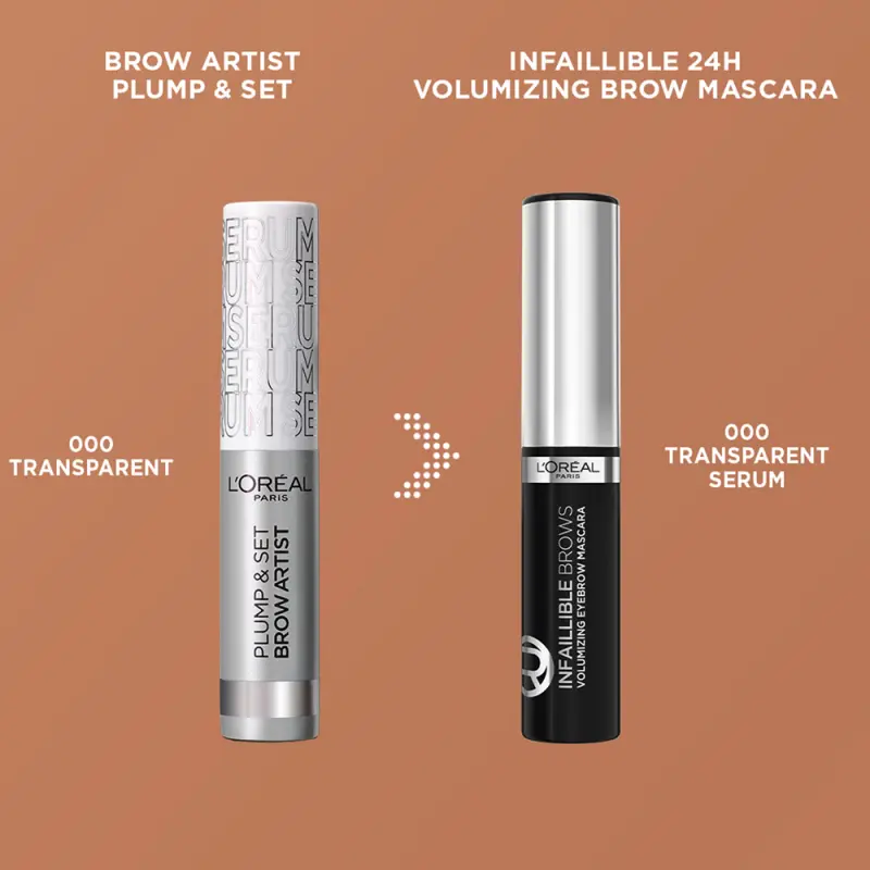 Infaillible Brows 24H Volumizing szemöldökformázó spirál 000 Transparent (4,9 ml)