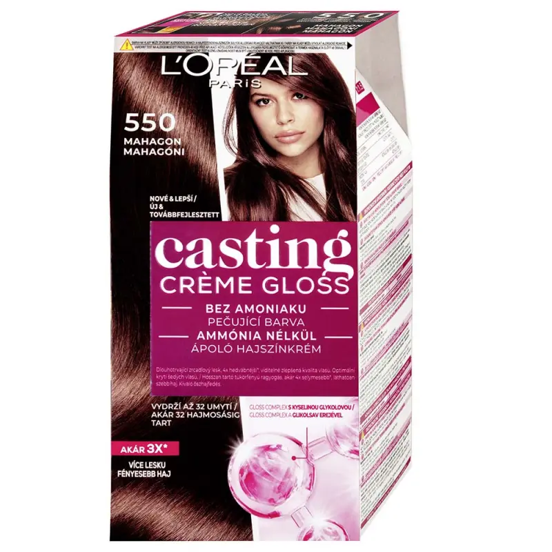 Casting Créme Gloss ápoló hajszínkrém 550 Mahagóni (180 ml)
