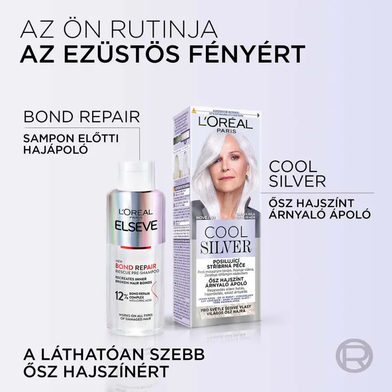 Cool Silver ősz hajszínt árnyaló ápoló tiszta fehér 114 ml