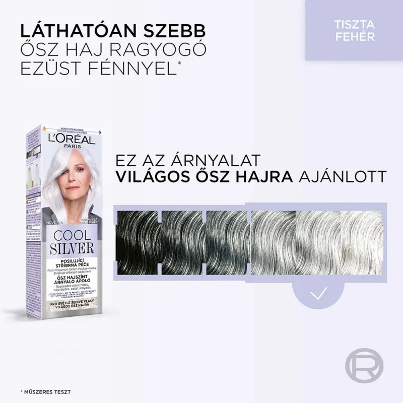 Cool Silver ősz hajszínt árnyaló ápoló tiszta fehér 114 ml