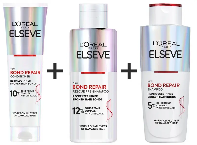 L'ORÉAL PARIS Elseve Bond Repair csomag (150+200+200 ml) L'ORÉAL PARIS Elseve Bond Repair csomag (150+200+200 ml)