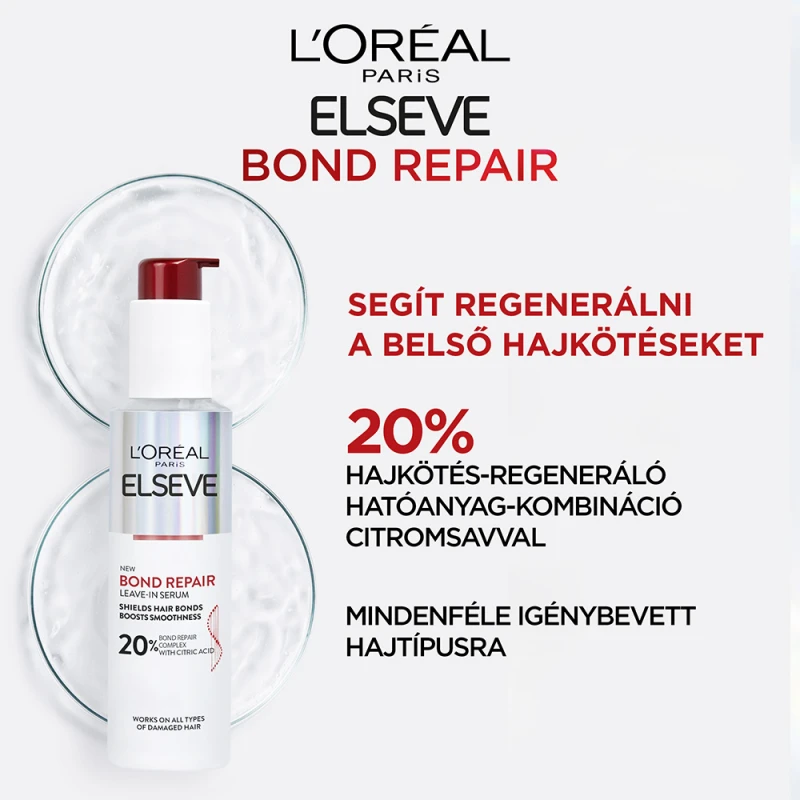 Elseve Bond Repair nem kiöblítendő szérum, a citromsav erejével 150 ml
