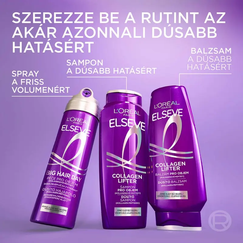 Elseve Collagen Lifter Dúsító sampon 400 ml