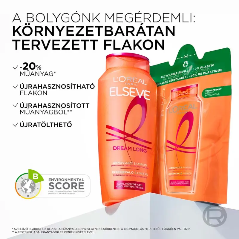 Elseve Dream Long regeneráló sampon hosszú, igénybevett hajra 700 ml