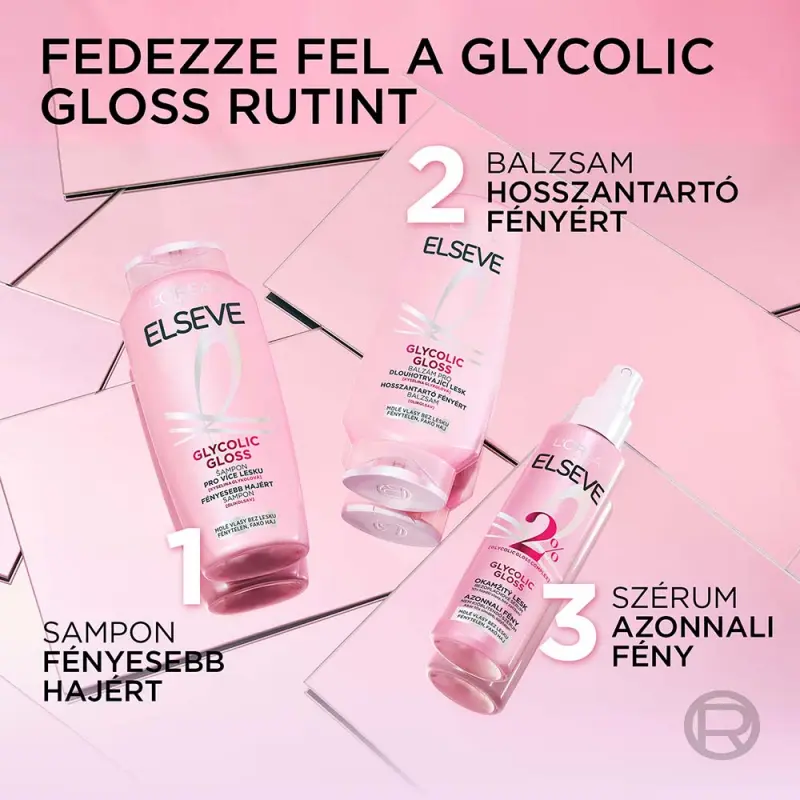 Elseve Glycolic Gloss balzsam a fényes hajért 200 ml