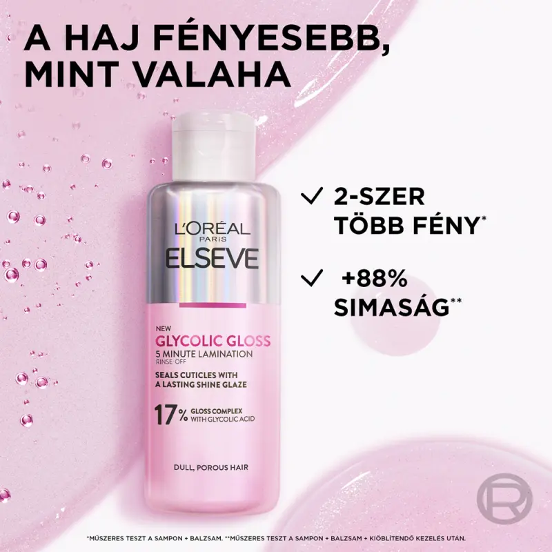Elseve Glycolic Gloss kiöblítendő hajápoló glikolsavval 200 ml