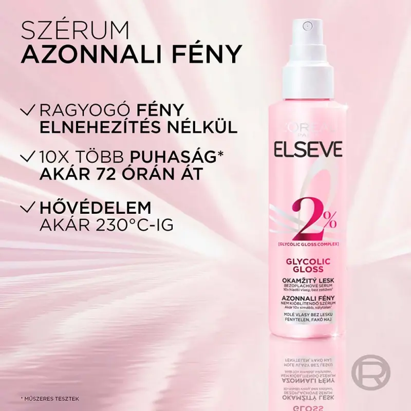 Elseve Glycolic Gloss szérum az azonnali fényességért 150 ml