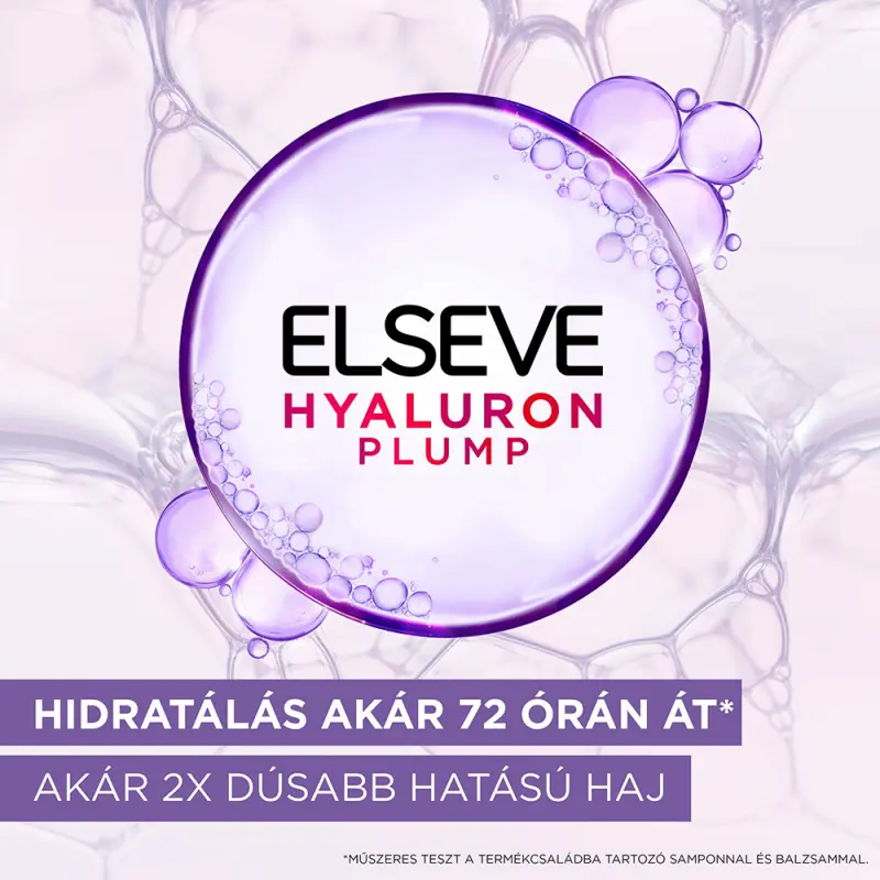 Elseve Hyaluron Plump Akár 72 órán át hidratáló sampon hialuronsavval 250 ml