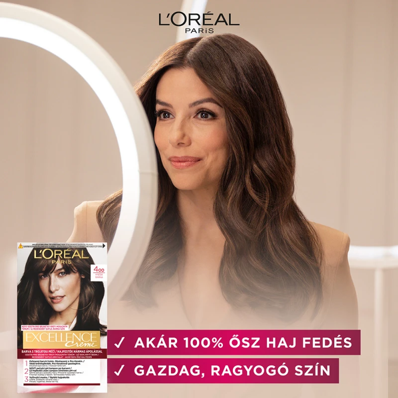 Excellence krémes, tartós hajfesték 1.01 Sötét mélyfekete (192 ml)