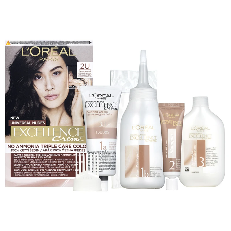 Excellence Creme Universal Nudes krémhajfesték 2U Fekete-barna (192 ml)